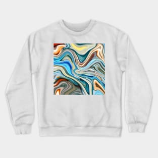 Liquid Marble Texture Crewneck Sweatshirt